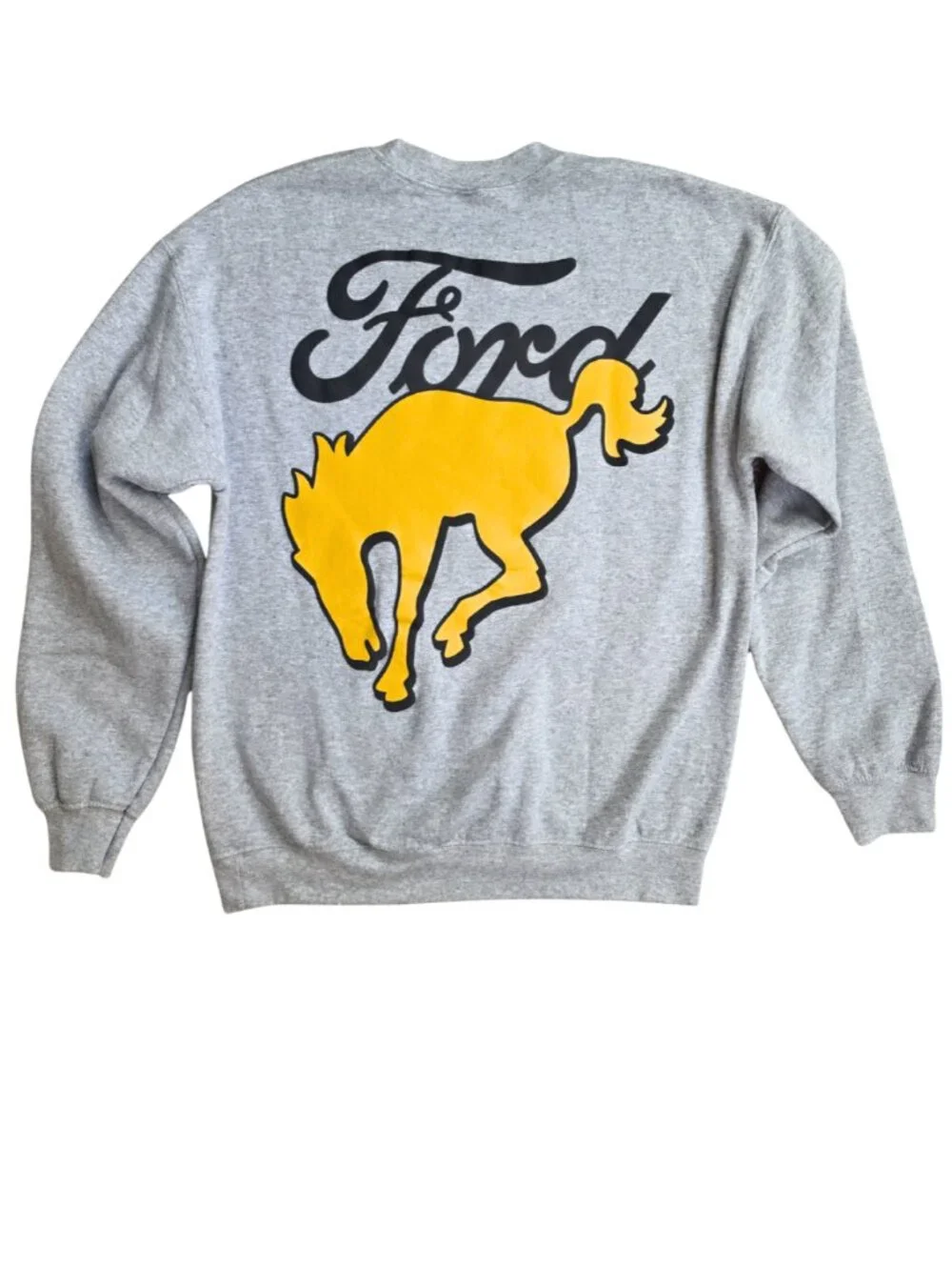 Ford Bronco Heather Grey Graphic Crewneck Sweatshirt Double Sided Medium